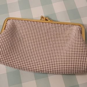 Beige Metal Mesh Clutch